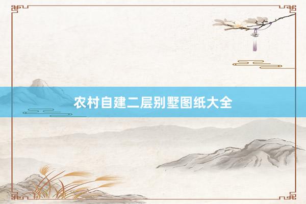 农村自建二层别墅图纸大全