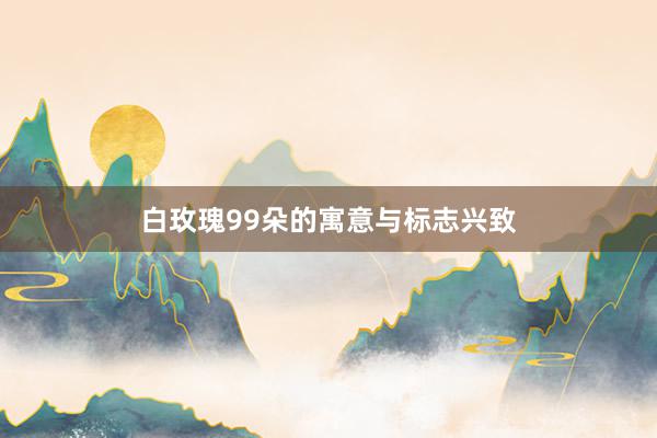 白玫瑰99朵的寓意与标志兴致